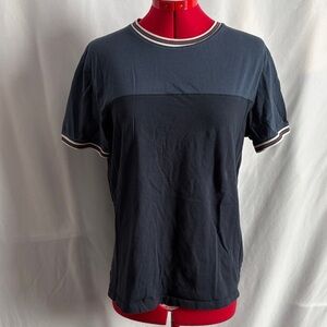 Denim & Flower Navy Two-Tone Ringer Short Sleeve Tee